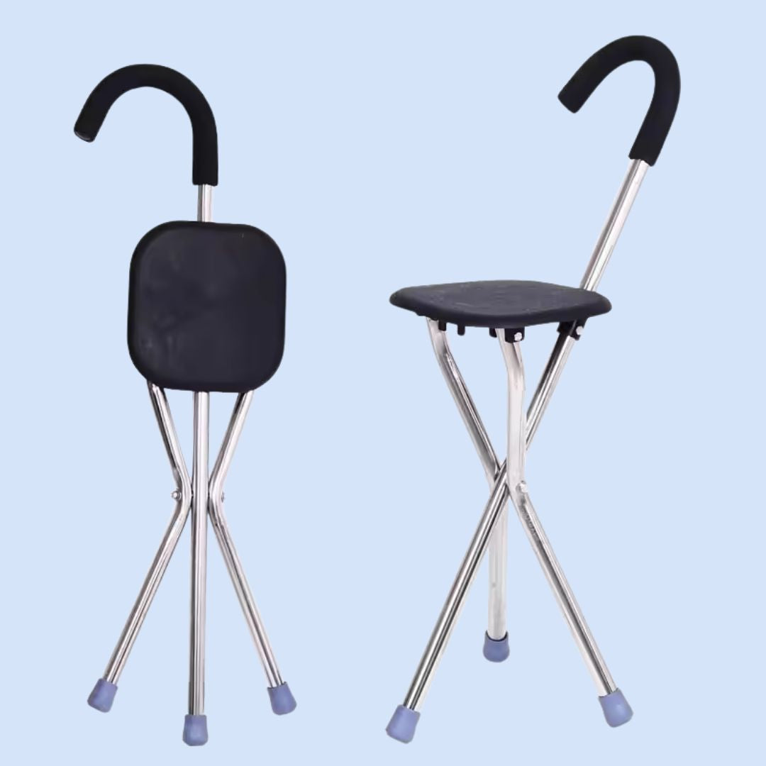 CrutchSeat - Hopfällbar pall för komfort - lätt och bärbar