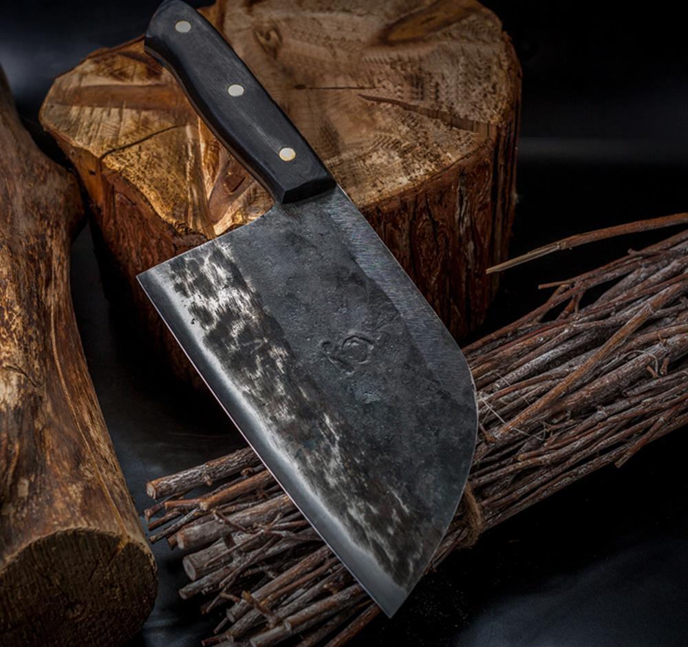 Handsmidd kolstål kockkniv Carvallo