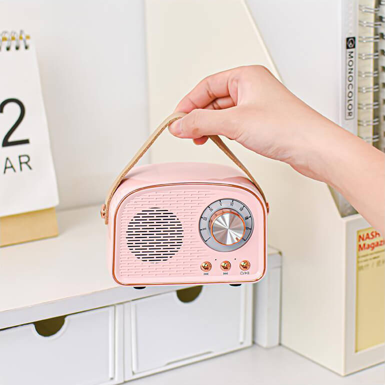 Bluetooth Högtalare Retro Trådlös Bärbar Radio Carvallo