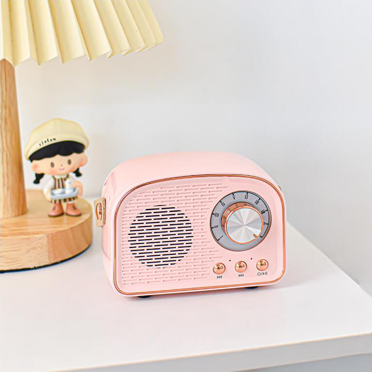 Bluetooth Högtalare Retro Trådlös Bärbar Radio Carvallo