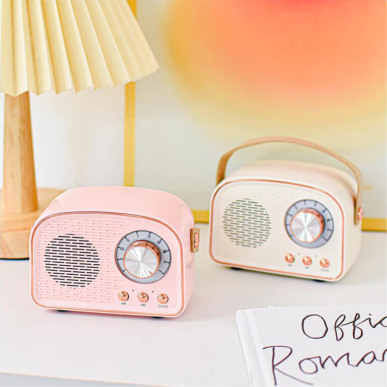 Bluetooth Högtalare Retro Trådlös Bärbar Radio Carvallo