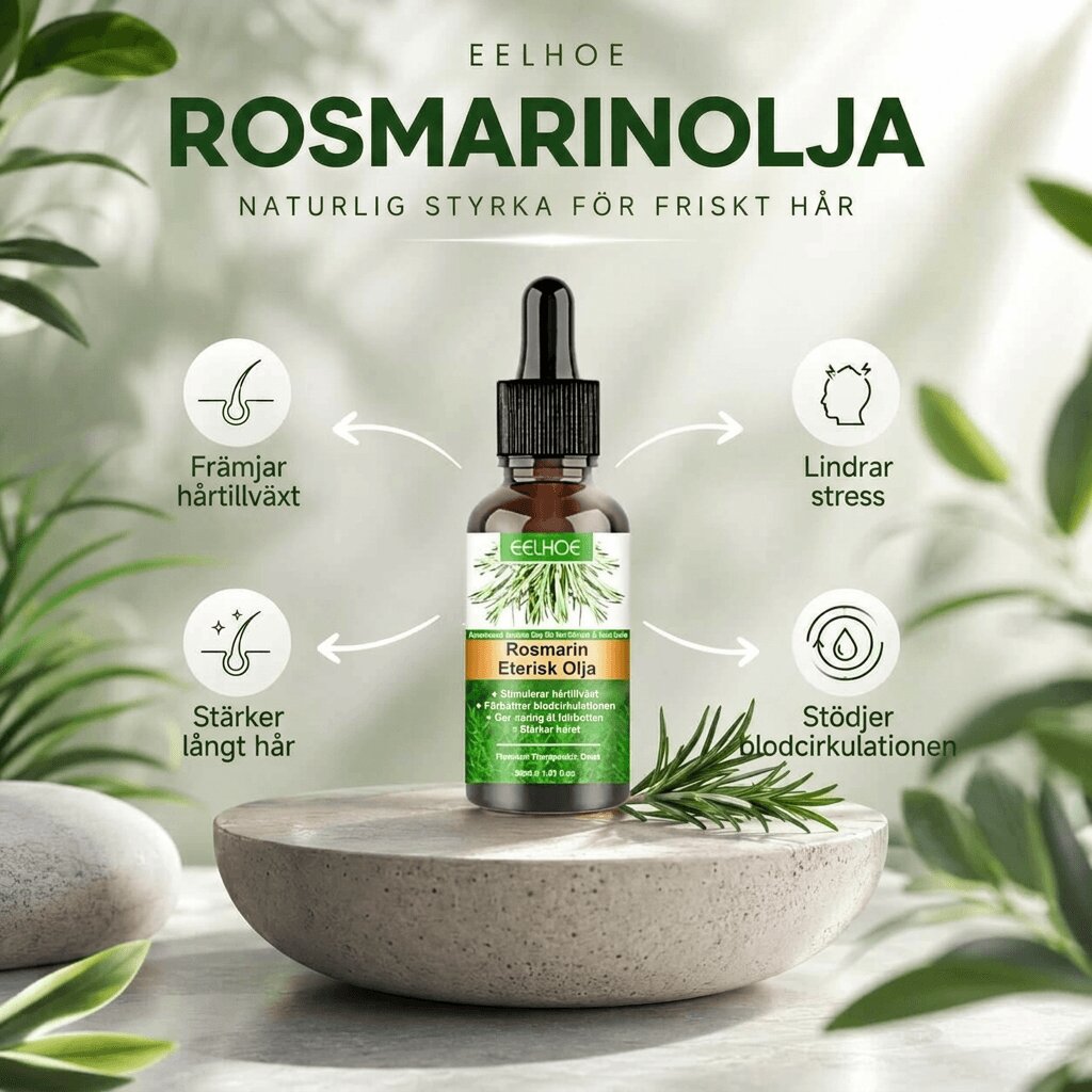 Hårolja för hårväxt | Rosmarinolja för håret | Hårserum | Rosmara