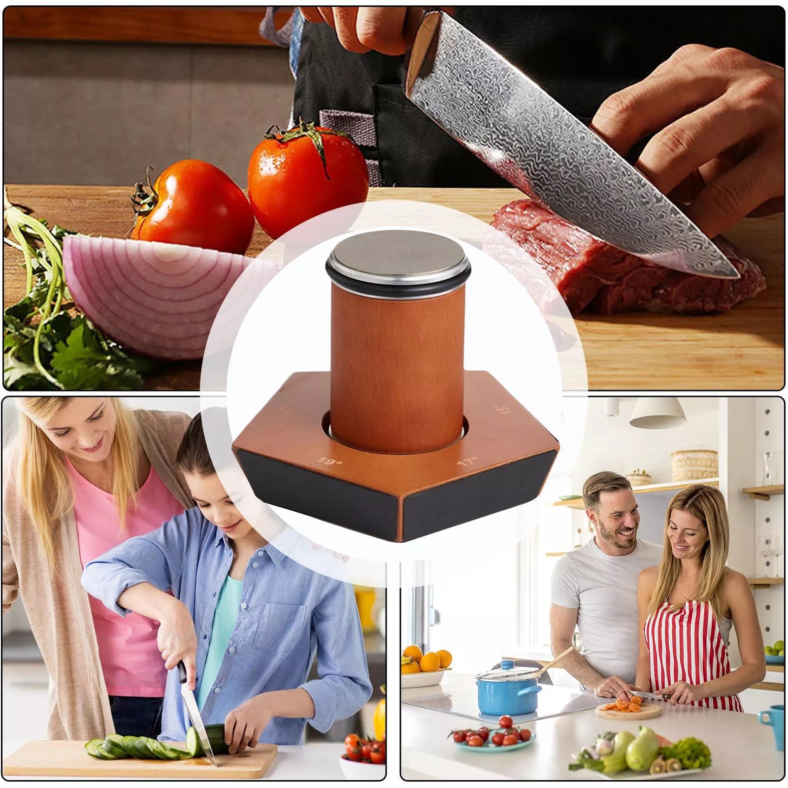 Knivslipningskit med magnetisk träbas Carvallo
